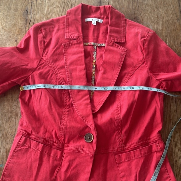 Cabi Pink Blazer Size 6 Preppy Cotton Blend Long Sleeve Career One Button - Picture 5 of 7